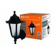 Светильник садово-парковый НБУ 06-60-001 шестигранник, настенный, пластик, расс.пластик, черный TDM