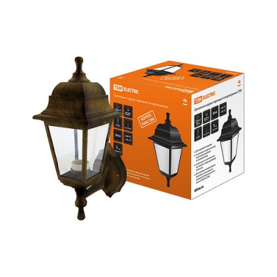 Светильник садово-парковый НБУ 04-60-001 четырехгранник, настенный, пластик, бронза TDM Светильник садово-парковый НБУ 04-60-001 четырехгранник, настенный, пластик, бронза TDM