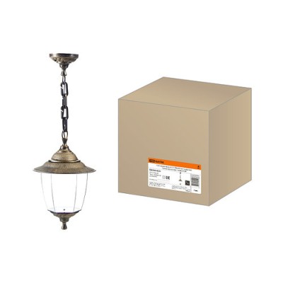 Светильник Прага Эл-11-70Б 60 Вт Е27 подвесной бронза, прозрачный плафон TDM Светильник Прага Эл-11-70Б 60 Вт Е27 подвесной бронза, прозрачный плафон TDM