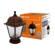 Светильник садово-парковый НТУ 04-60-001 четырехгранник, напольный, пластик, расс.пластик, медь TDM