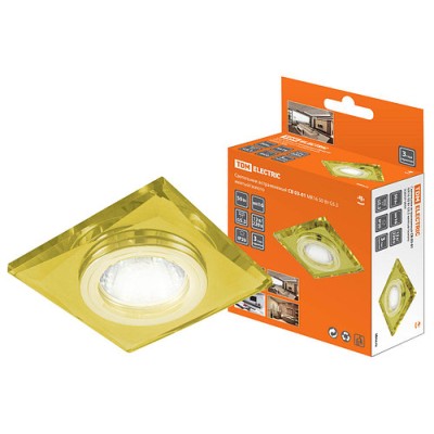 Светильник встраиваемый СВ 03-01 MR16 50Вт G5.3 жёлтый/золото TDM Светильник встраиваемый СВ 03-01 MR16 50Вт G5.3 жёлтый/золото TDM