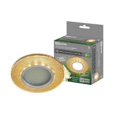 Светильник встраиваемый СВ 03-11 MR16 50Вт G5.3 LED подсветка 3 Вт золото/хром TDM Светильник встраиваемый СВ 03-11 MR16 50Вт G5.3 LED подсветка 3 Вт золото/хром TDM