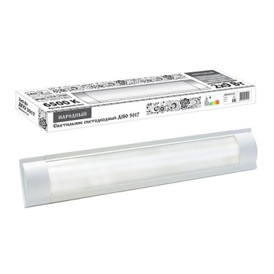 Светодиодный светильник LED ДПО 3017 1800 лм 2х9 Вт, 6500К Народный Светодиодный светильник LED ДПО 3017 1800 лм 2х9 Вт, 6500К Народный