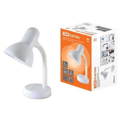 Светильник настольный на основании 60Вт, E27 белый TDM Светильник настольный на основании 60Вт, E27 белый TDM