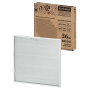 Светодиодная панель универс. ЛП03 595х595 Призма 19 мм 36 Вт 3000 лм, 4000 К, белая (б/п) Народная