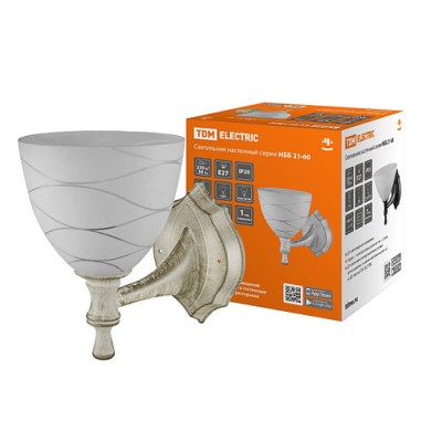 Светильник НББ 21-60-1411 УХЛ4 (белый под золото, плафон конус "линии") TDM Светильник НББ 21-60-1411 УХЛ4 (белый под золото, плафон конус "линии") TDM