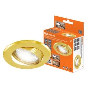 Светильник встраиваемый поворотный СВ 02-03 MR16 50Вт G5.3 матовое золото/золото TDM