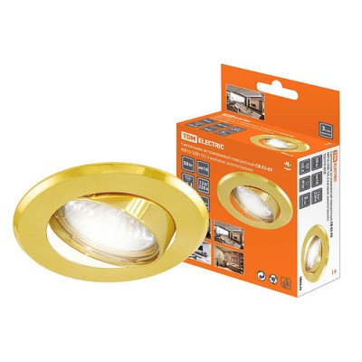 Светильник встраиваемый поворотный СВ 02-03 MR16 50Вт G5.3 матовое золото/золото TDM Светильник встраиваемый поворотный СВ 02-03 MR16 50Вт G5.3 матовое золото/золото TDM