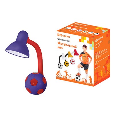 Светильник Футбольный мяч настол. 40Вт Е27 фиолетово-красный TDM Светильник Футбольный мяч настол. 40Вт Е27 фиолетово-красный TDM