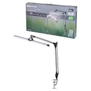 Светильник светодиодный струбцина СН-60, 2 колена, сенс-димм, 220 В, 14Вт, 5000 К, сереб-черн, TDM