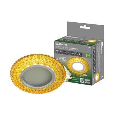 Светильник встраиваемый СВ 03-12 MR16 50Вт G5.3 LED подсветка 3 Вт золото/хром TDM Светильник встраиваемый СВ 03-12 MR16 50Вт G5.3 LED подсветка 3 Вт золото/хром TDM