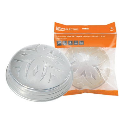 Светильник НПО 106 "Плутон" серебро 1х40 Вт Е27 TDM Светильник НПО 106 "Плутон" серебро 1х40 Вт Е27 TDM