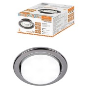 Светильник встраиваемый СВ 01-08 GX53 220 В 50 Гц, черный хром, 2 шт/уп, Народный