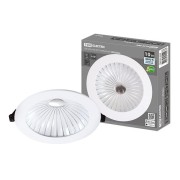 Светильник встраиваемый LED Деко 06, 10 Вт, 4000K, кругл, D170 мм, хром./бел., IP44, TDM