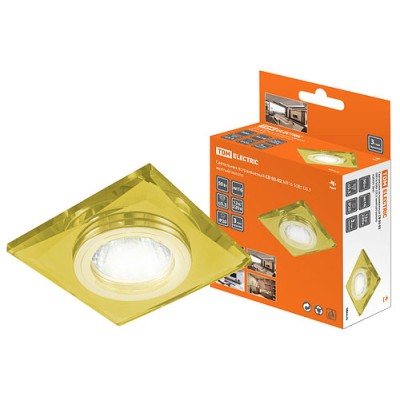 Светильник встраиваемый СВ 03-02 MR16 50Вт G5.3 жёлтый/золото TDM Светильник встраиваемый СВ 03-02 MR16 50Вт G5.3 жёлтый/золото TDM