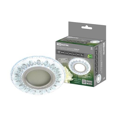 Светильник встраиваемый СВ 03-07 MR16 50Вт G5.3 LED подсветка 3 Вт зеркальный/хром TDM Светильник встраиваемый СВ 03-07 MR16 50Вт G5.3 LED подсветка 3 Вт зеркальный/хром TDM