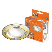 Светильник встраиваемый поворотный СВ 02-04 MR16 50Вт G5.3 перламутровое золото/хром TDM