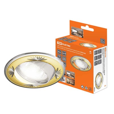 Светильник встраиваемый поворотный СВ 02-04 MR16 50Вт G5.3 перламутровое золото/хром TDM Светильник встраиваемый поворотный СВ 02-04 MR16 50Вт G5.3 перламутровое золото/хром TDM