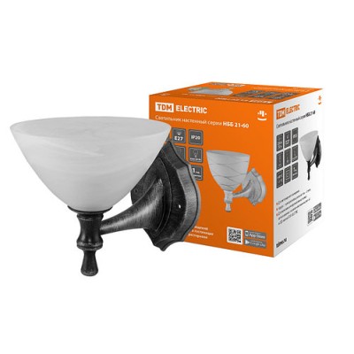 Светильник НББ 21-60-1731 УХЛ4 (черный под серебро, плафон конус алебастр) TDM Светильник НББ 21-60-1731 УХЛ4 (черный под серебро, плафон конус алебастр) TDM