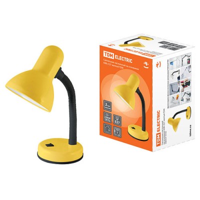 Светильник настольный на основании 60Вт, E27 желтый TDM Светильник настольный на основании 60Вт, E27 желтый TDM
