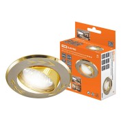 Светильник встраиваемый поворотный СВ 02-01 MR16 50Вт G5.3 матовый никель/золото TDM