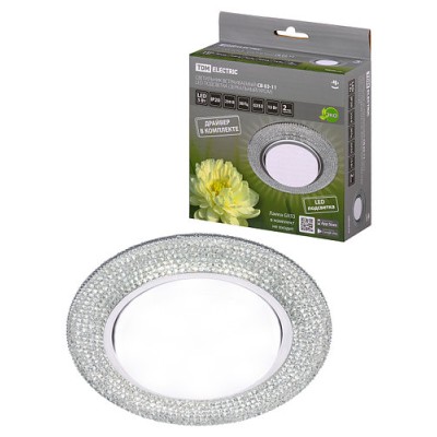 Светильник встраиваемый СВ 03-11 GX53 230В LED подсветка 5 Вт зеркальный/хром TDM Светильник встраиваемый СВ 03-11 GX53 230В LED подсветка 5 Вт зеркальный/хром TDM