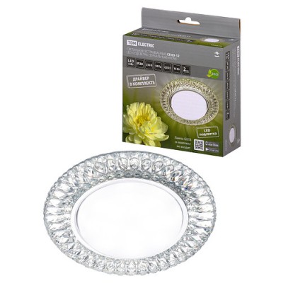 Светильник встраиваемый СВ 03-12 GX53 230В LED подсветка 5 Вт зеркальный/хром TDM Светильник встраиваемый СВ 03-12 GX53 230В LED подсветка 5 Вт зеркальный/хром TDM