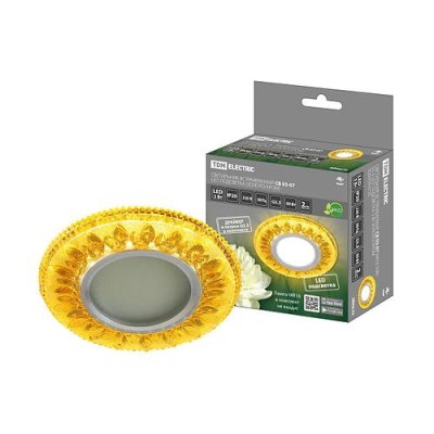 Светильник встраиваемый СВ 03-07 MR16 50Вт G5.3 LED подсветка 3 Вт золото/хром TDM Светильник встраиваемый СВ 03-07 MR16 50Вт G5.3 LED подсветка 3 Вт золото/хром TDM