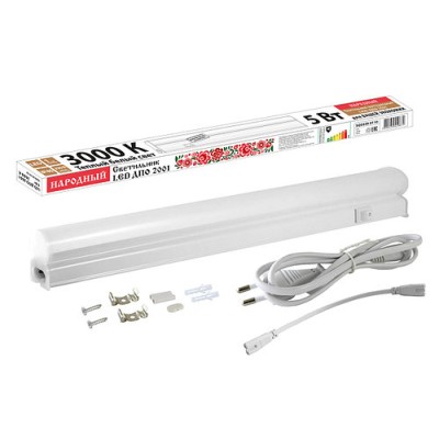 Светильник LED ДПО 2001 5 Вт, 3000К, IP40, Народный Светильник LED ДПО 2001 5 Вт, 3000К, IP40, Народный