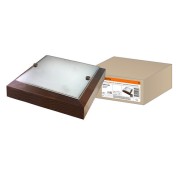 Светильник НПБ 02-2х40-121 УХЛ4 "Киото-1" венге 2х40 Вт IP20 (270х270х75) TDM