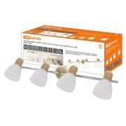 Светильник Спот, 4х40Вт, Е14, 230 В, 50 Гц, IP20, "Бутон", планка, ЭКО, сосна, TDM