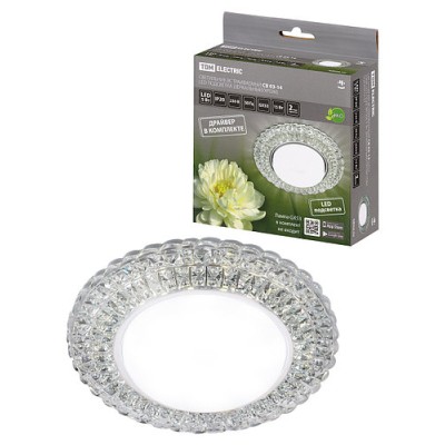 Светильник встраиваемый СВ 03-14 GX53 230В LED подсветка 5 Вт зеркальный/хром TDM Светильник встраиваемый СВ 03-14 GX53 230В LED подсветка 5 Вт зеркальный/хром TDM