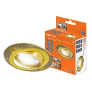 Светильник встраиваемый поворотный СВ 02-05 MR16 50Вт G5.3 матовый никель/золото TDM