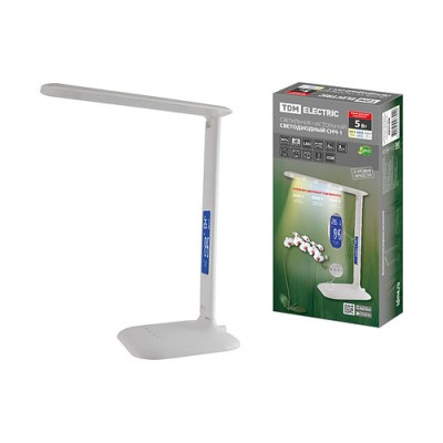 Светильник светодиодный-часы СНЧ-1, 5 Вт, календ., терм-р, 2800-5500 К, сенсор-димм, USB, белый, TDM Светильник светодиодный-часы СНЧ-1, 5 Вт, календ., терм-р, 2800-5500 К, сенсор-димм, USB, белый, TDM