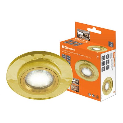 Светильник встраиваемый СВ 03-03 MR16 50Вт G5.3 жёлтый/золото TDM Светильник встраиваемый СВ 03-03 MR16 50Вт G5.3 жёлтый/золото TDM