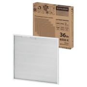 Светодиодная панель универс. ЛП03 595х595 Призма 19 мм 36 Вт 3000 лм, 6500 К, белая (б/п) Народная