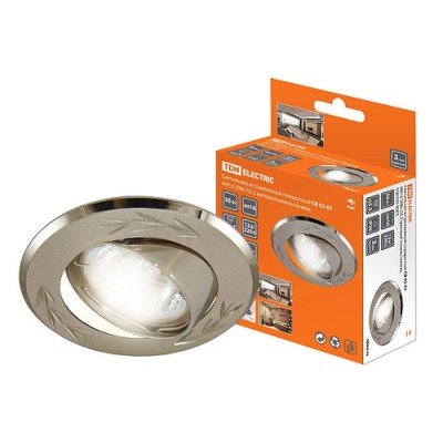 Светильник встраиваемый поворотный СВ 02-01 MR16 50Вт G5.3 матовый никель/никель TDM Светильник встраиваемый поворотный СВ 02-01 MR16 50Вт G5.3 матовый никель/никель TDM