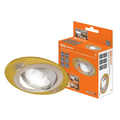 Светильник встраиваемый поворотный СВ 02-05 MR16 50Вт G5.3 золото/никель TDM Светильник встраиваемый поворотный СВ 02-05 MR16 50Вт G5.3 золото/никель TDM