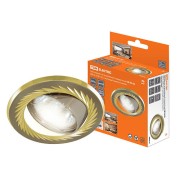 Светильник встраиваемый поворотный СВ 02-02 MR16 50Вт G5.3 матовый никель/золото TDM