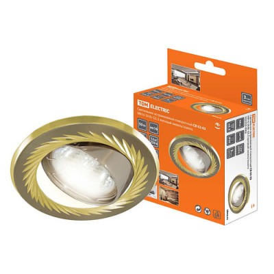 Светильник встраиваемый поворотный СВ 02-02 MR16 50Вт G5.3 матовый никель/золото TDM Светильник встраиваемый поворотный СВ 02-02 MR16 50Вт G5.3 матовый никель/золото TDM