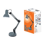 Светильник настольный на основании 2 колена 60Вт, E27 серый TDM