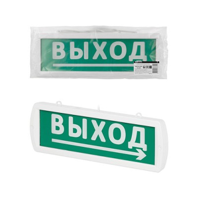 Оповещатель охранно-пожарный световой Топаз-24-Д "Направление к выходу" 24 В, IP52 TDM Оповещатель охранно-пожарный световой Топаз-24-Д "Направление к выходу" 24 В, IP52 TDM