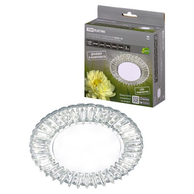 Светильник встраиваемый СВ 03-16 GX53 230В LED подсветка 5 Вт зеркальный/хром TDM Светильник встраиваемый СВ 03-16 GX53 230В LED подсветка 5 Вт зеркальный/хром TDM
