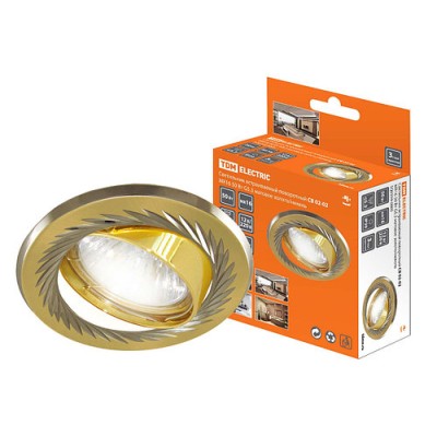 Светильник встраиваемый поворотный СВ 02-02 MR16 50Вт G5.3 матовое золото/никель TDM Светильник встраиваемый поворотный СВ 02-02 MR16 50Вт G5.3 матовое золото/никель TDM