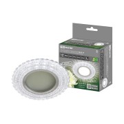 Светильник встраиваемый СВ 03-10 MR16 50Вт G5.3 LED подсветка 3 Вт зеркальный/хром TDM