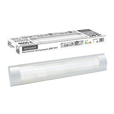 Светодиодный светильник LED ДПО 3017 1800 лм 2х9 Вт, 4000К Народный Светодиодный светильник LED ДПО 3017 1800 лм 2х9 Вт, 4000К Народный