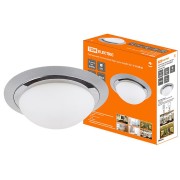 Светильник потолочный Круг хром 2х60Вт E27 IP 44 СП 01 TDM