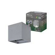 Светильник настенный LED, Кватро, 2х3 Вт, 4000 К, Н100 мм, алюм./сер., вверх/вниз, IP65, TDM