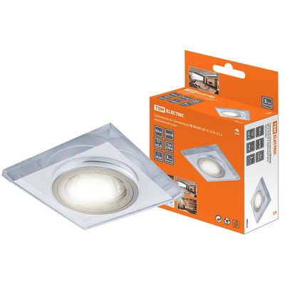 Светильник встраиваемый СВ 03-01 MR16 50Вт G5.3 зеркальный/хром TDM Светильник встраиваемый СВ 03-01 MR16 50Вт G5.3 зеркальный/хром TDM