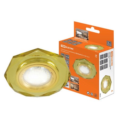 Светильник встраиваемый СВ 03-04 MR16 50Вт G5.3 жёлтый/золото TDM Светильник встраиваемый СВ 03-04 MR16 50Вт G5.3 жёлтый/золото TDM